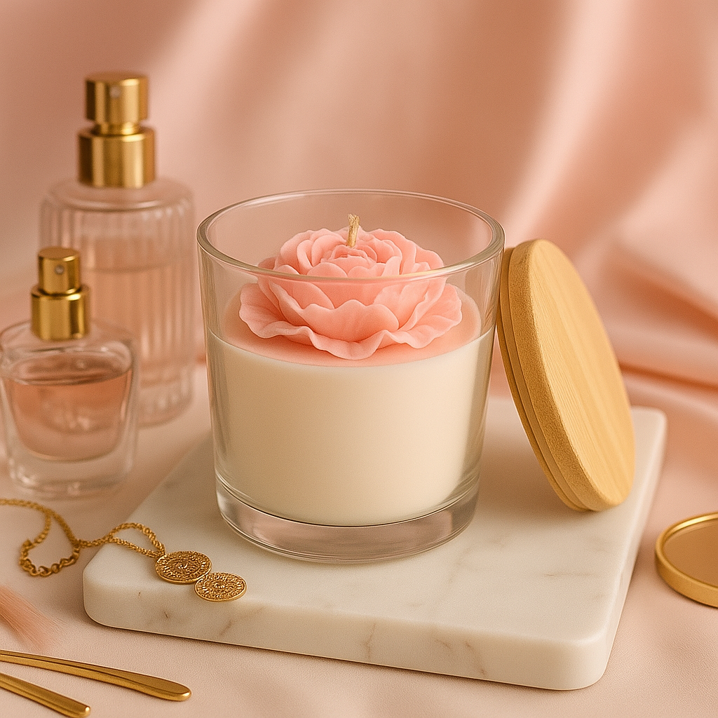 Rose Amber Musk Scented Candles