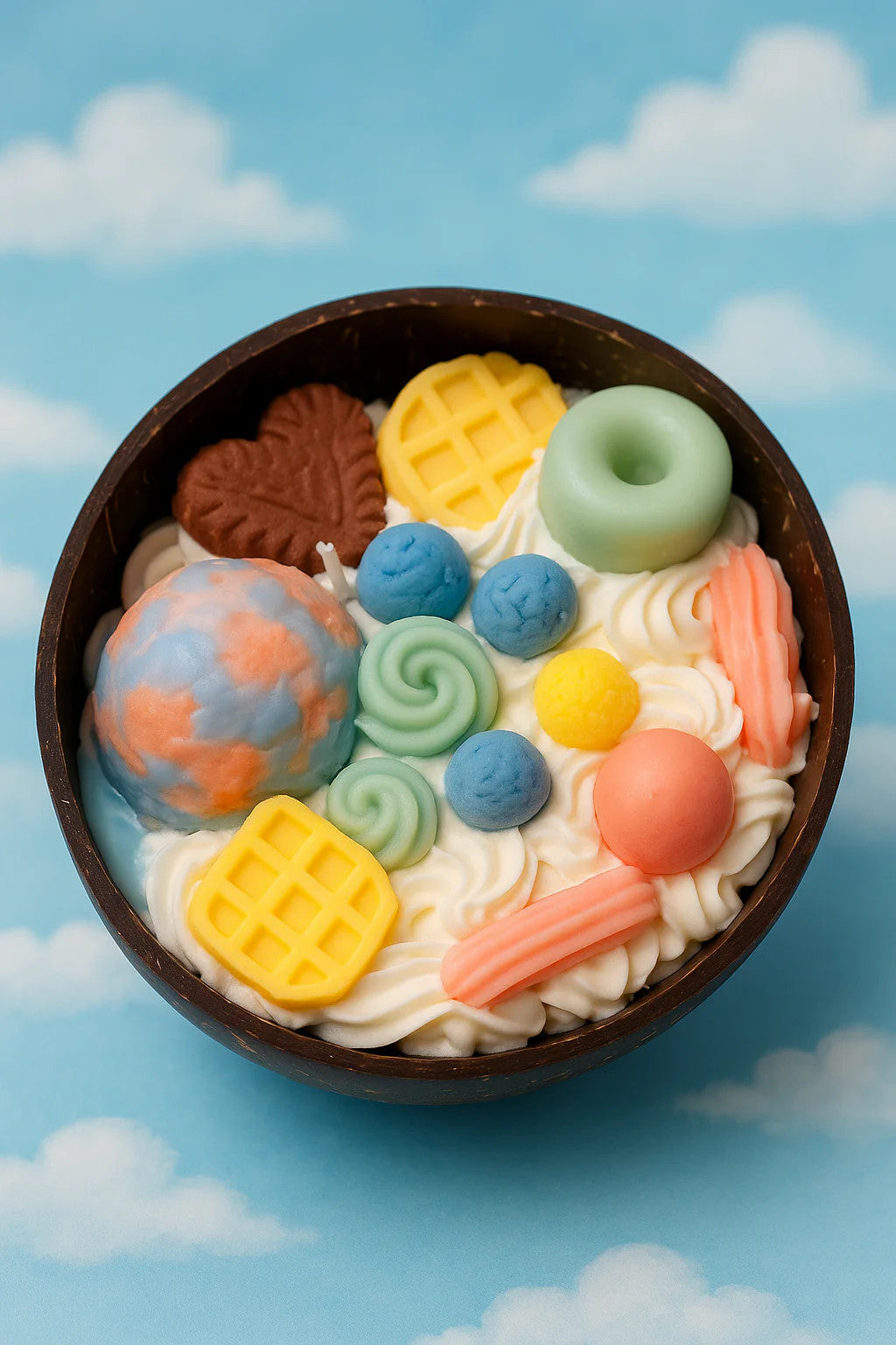 Whipped Dessert Dream Coconut Shell Candle