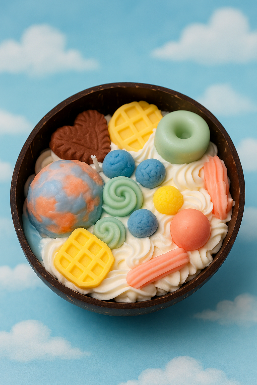 Whipped Dessert Dream Coconut Shell Candle