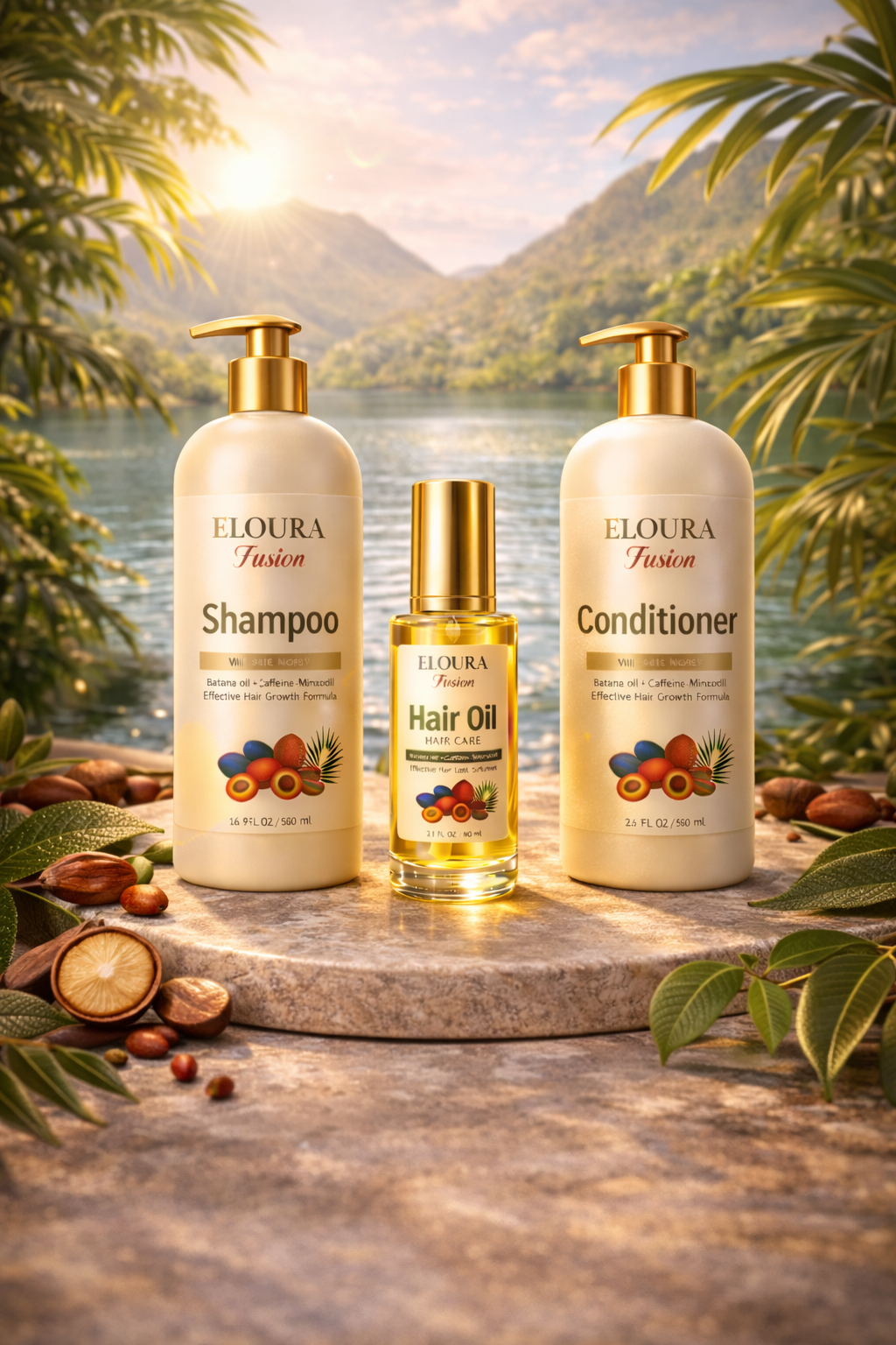 Botanical Complete ritual Shampoo + Conditioner + Hair Oil