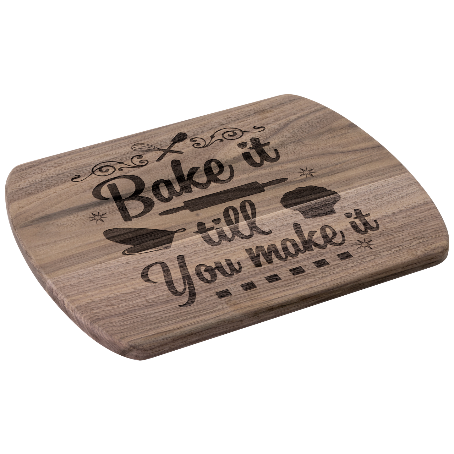 Bake It Till You Make It Hardwood Cutting Board