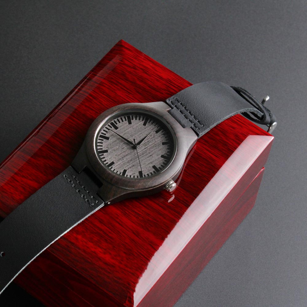 Child of God Engraved Wooden Watch