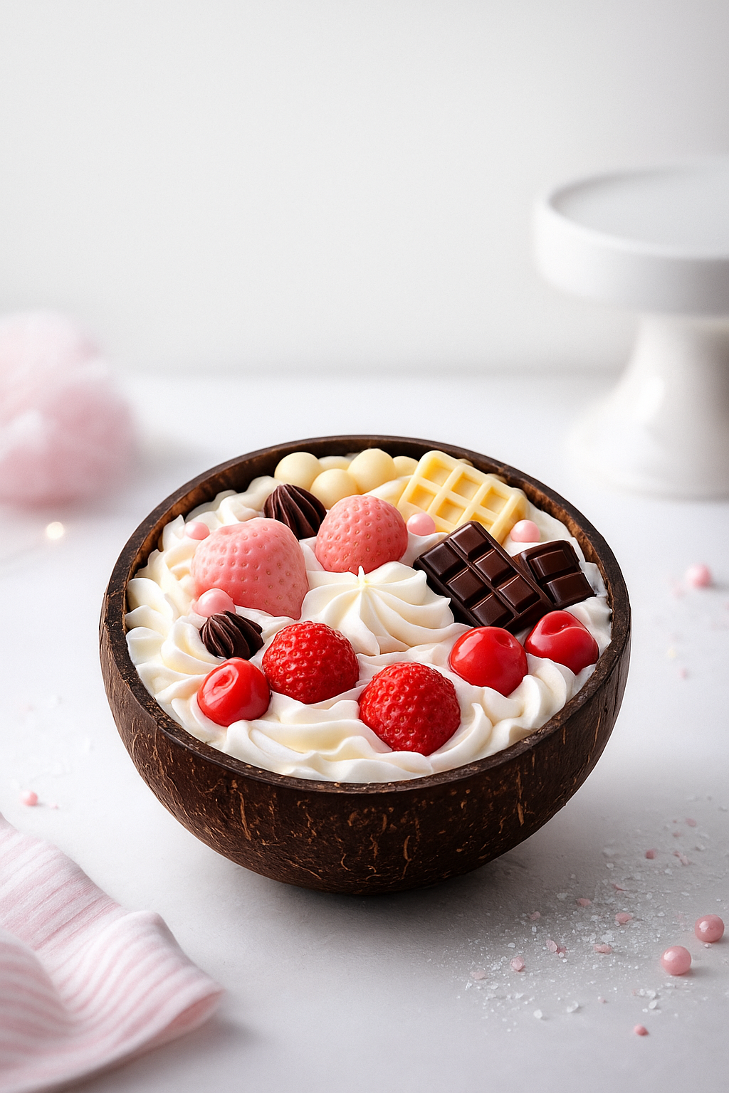 🍓🍫 Sweet Fantasy, coconut shell scented candles 🍓🍫