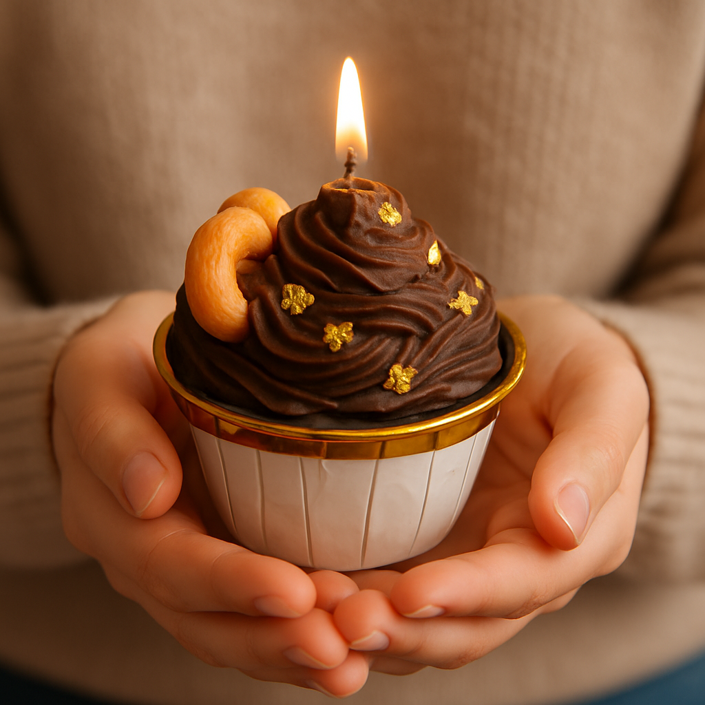 Chocolate Cupcake Candle