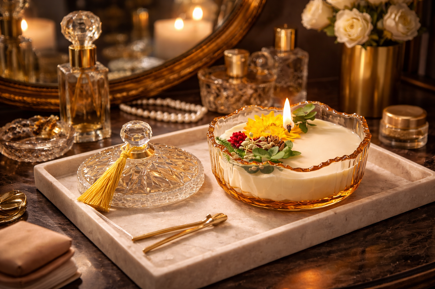 Vanilla Bloom Luxury Candle