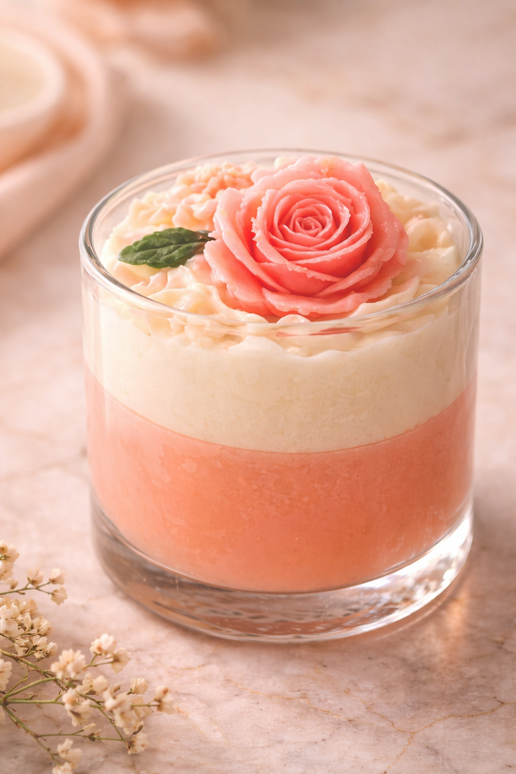 Rose Velvet Bloom Candle