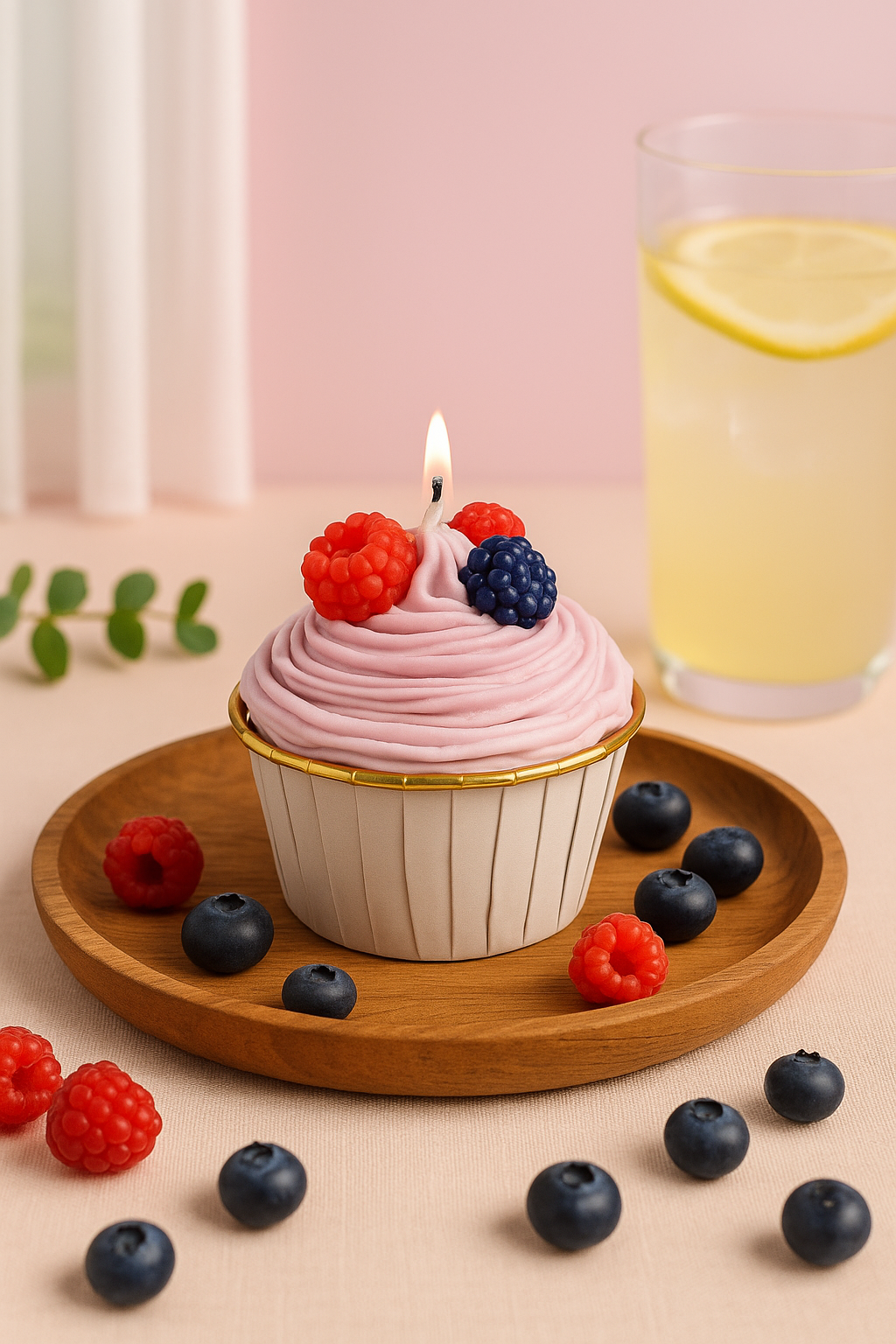 Mixed Berries cupcakes Candles