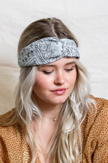 Boho Block Paisley Twist Headwrap
