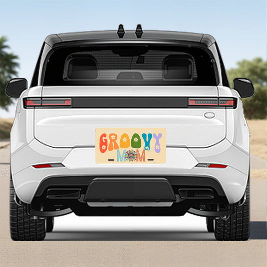 Groovy Mom Vehicle Aluminum License Plate (Made in USA)