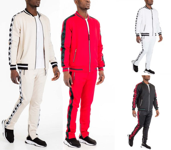 Men's Diamond Tape 2 piece Track Suit