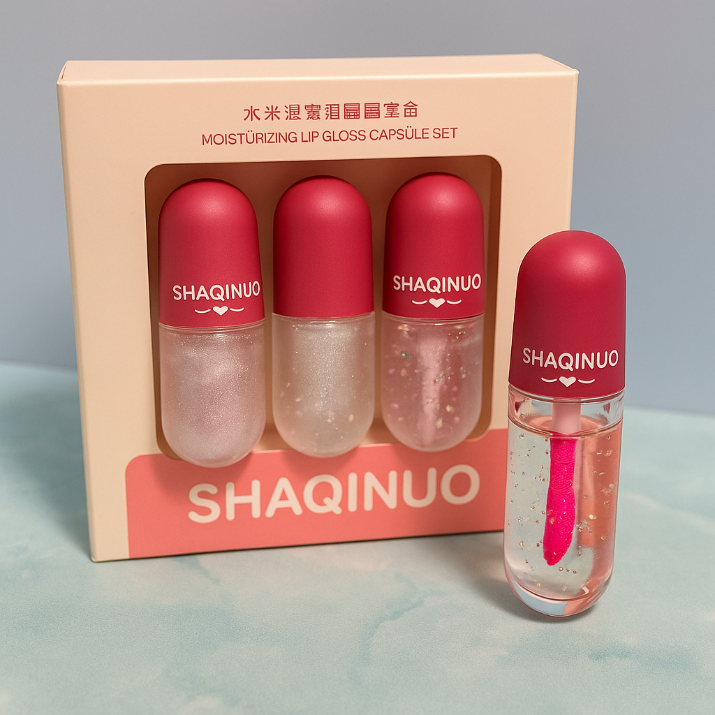 Capsule shape lip gloss