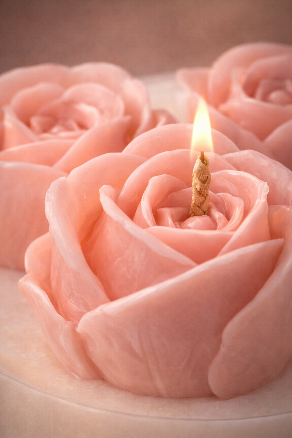Rose Éternelle Luxury Floral Wax Candle
