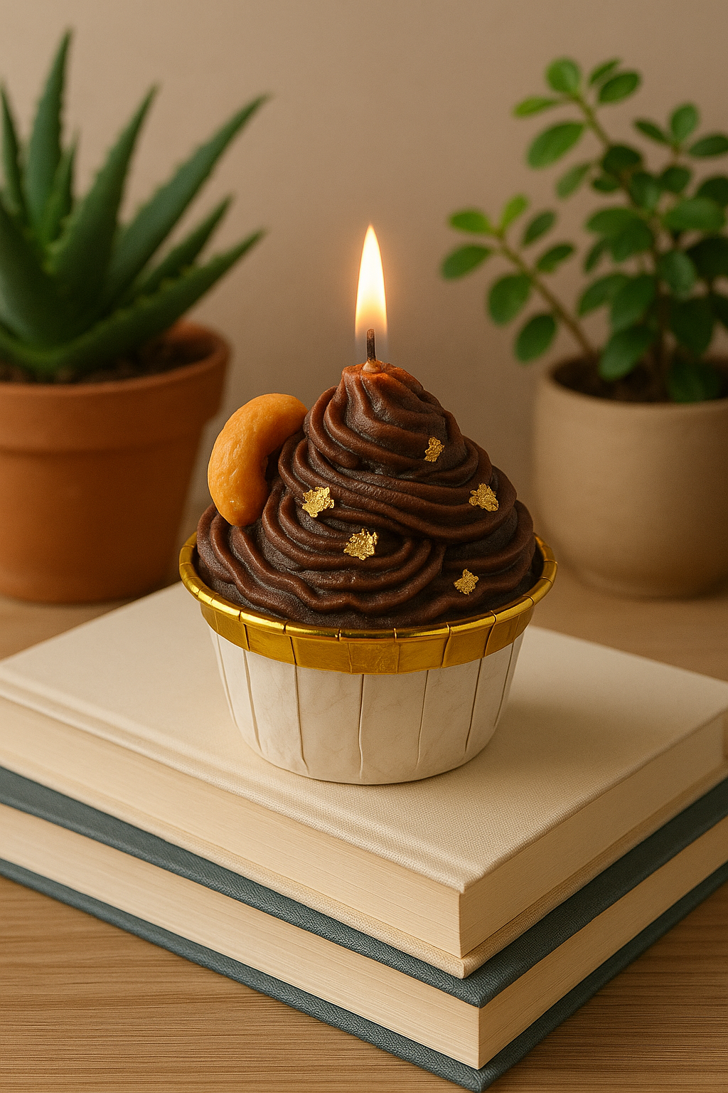 Chocolate Cupcake Candle