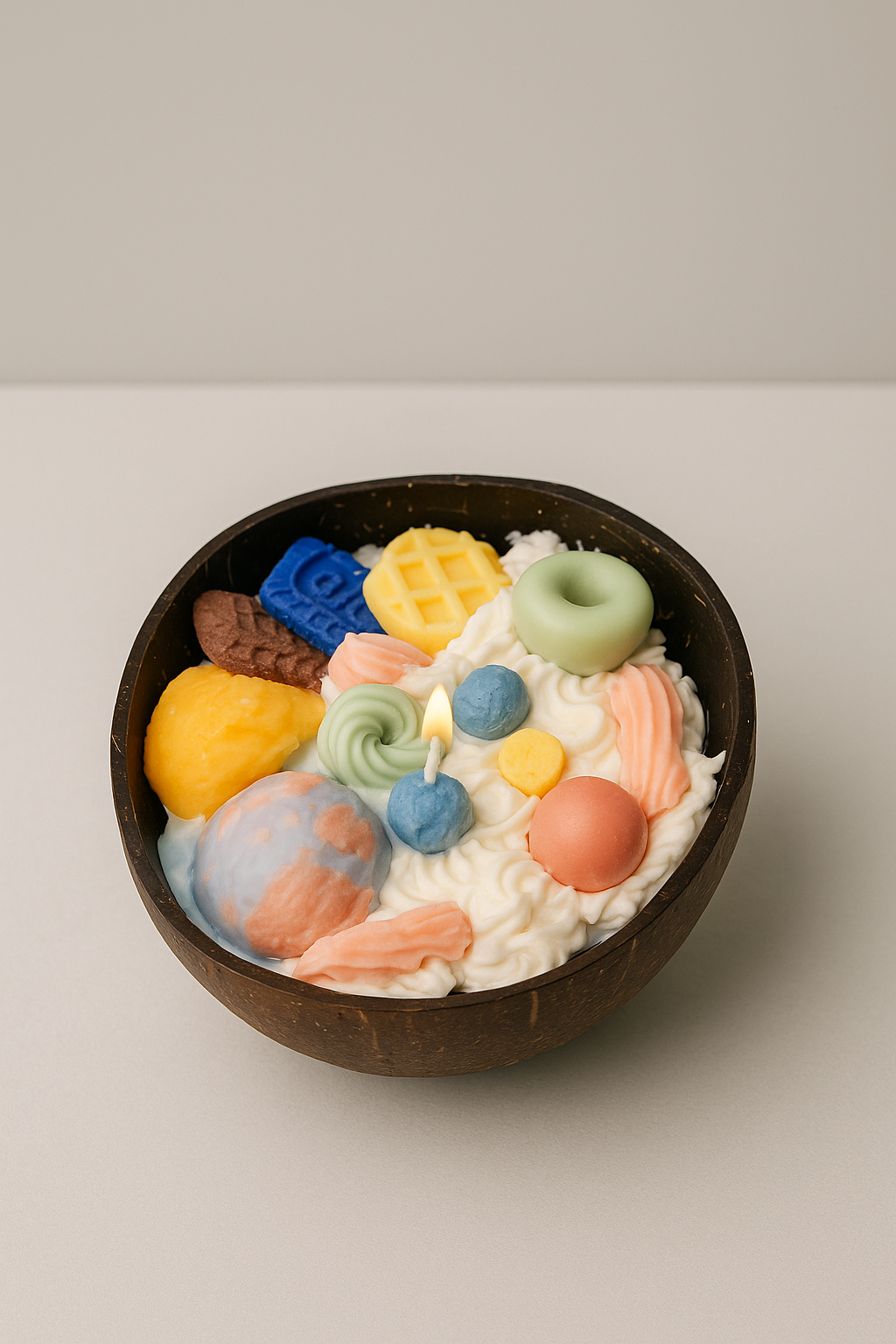 Whipped Dessert Dream Coconut Shell Candle