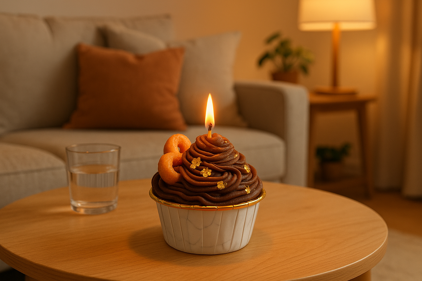 Chocolate Cupcake Candle