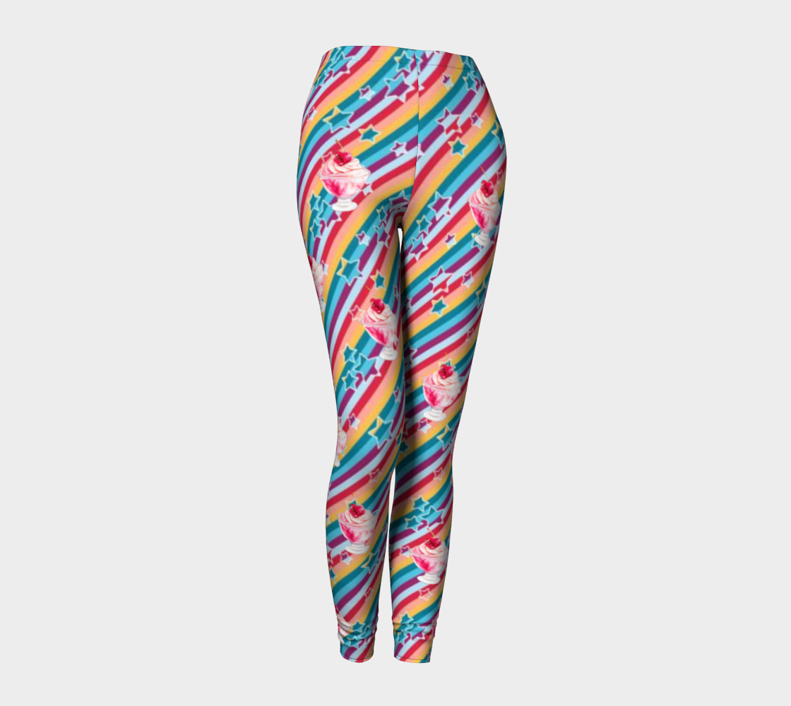 Ice Cream Sundaes with Cherry on Top Leggings