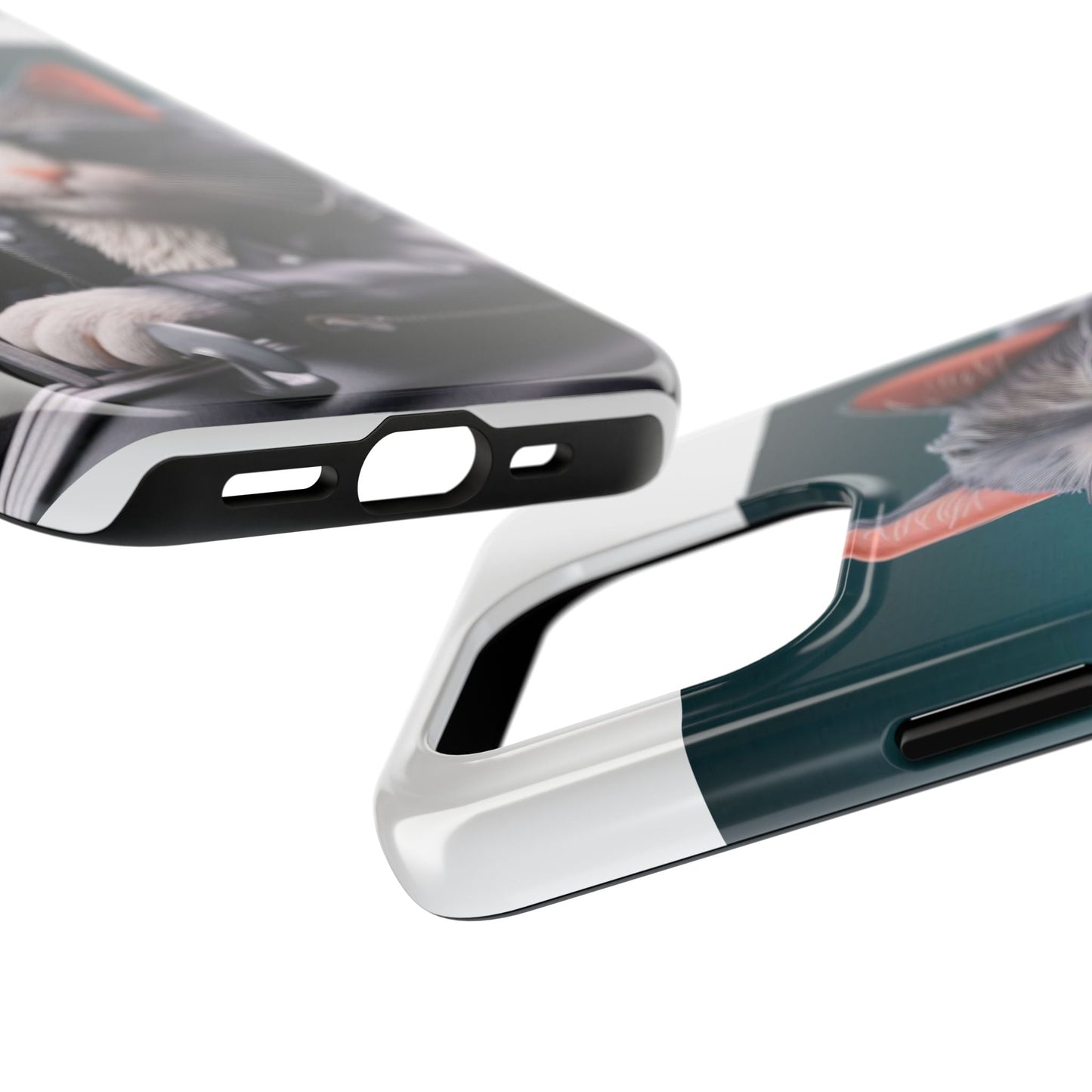 Cool Cat in Leather Jacket Driving Car Mobile Phone Case
