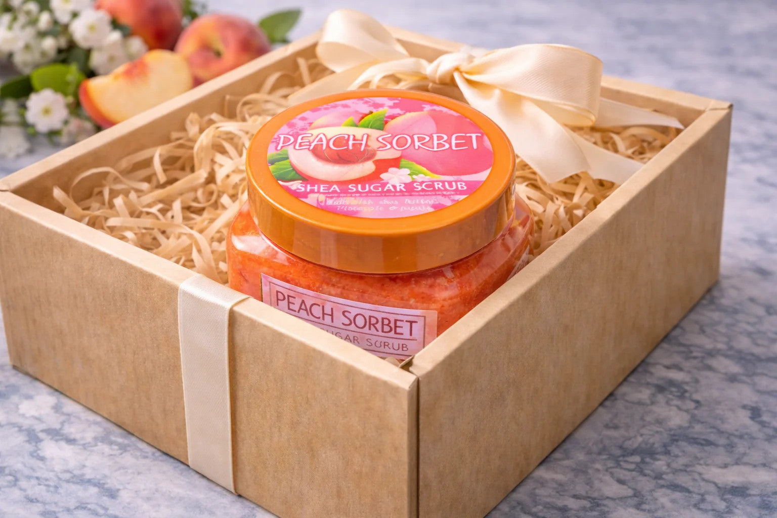 PEACH SORBET SHEA SUGAR SCRUB