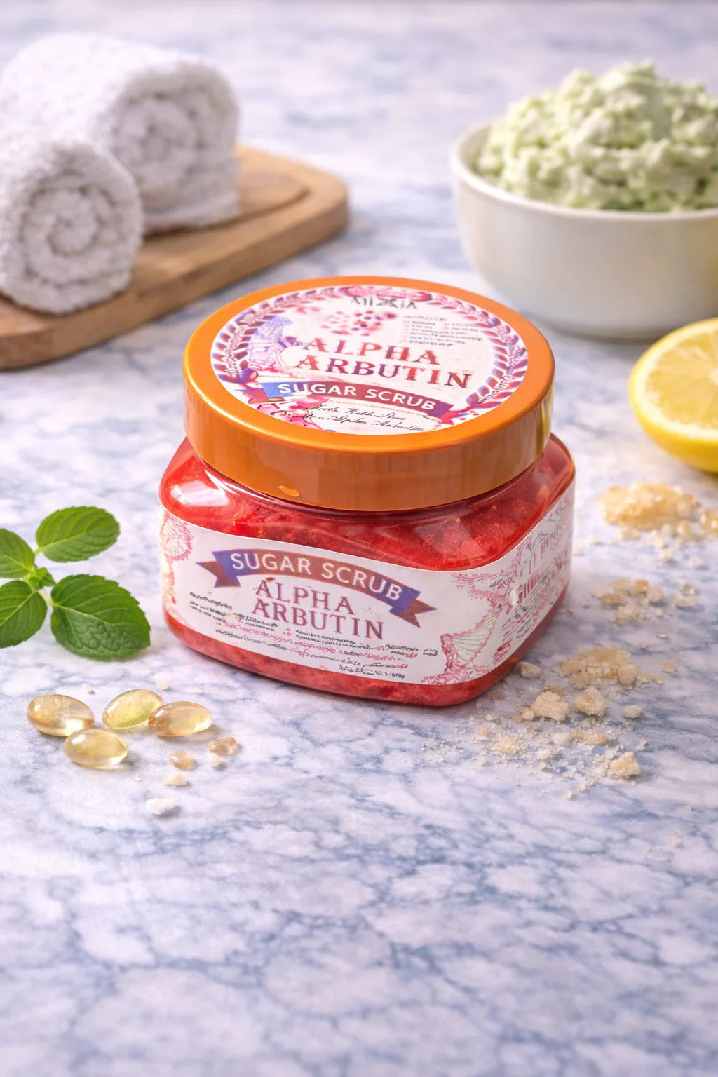 SUGAR SCRUB ALPHA ARBUTIN