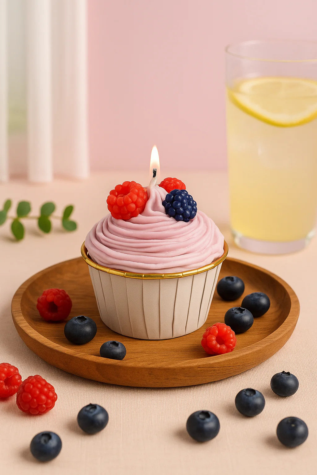 Mixed-berries Cupcake Candle