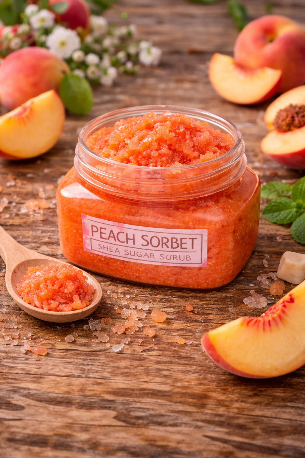 PEACH SORBET SHEA SUGAR SCRUB