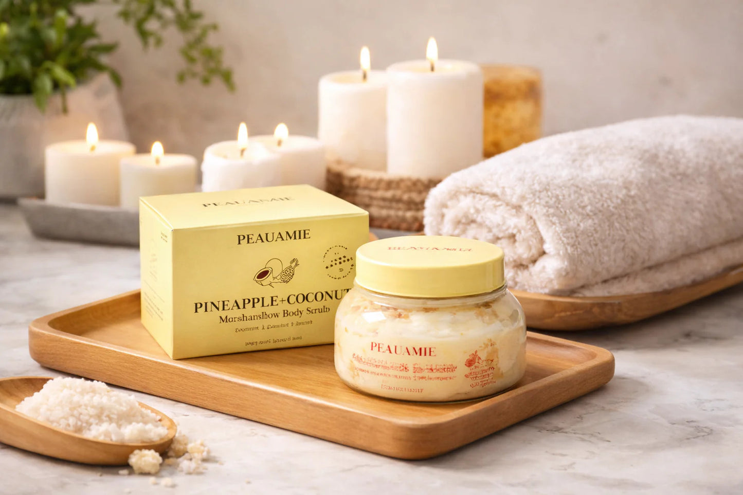 Pineapple coconut body scrub