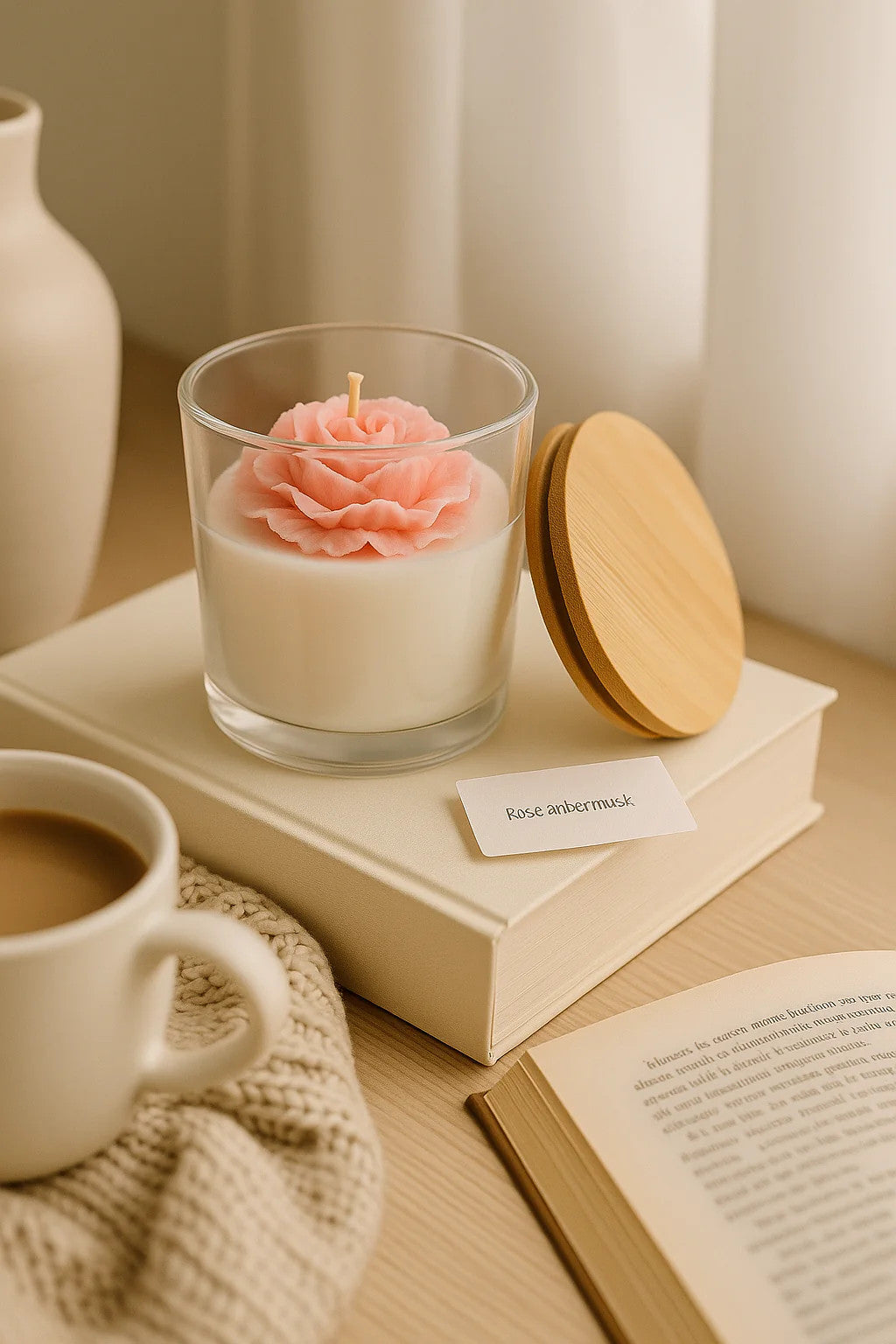 Rose Amber Musk Scented Candles