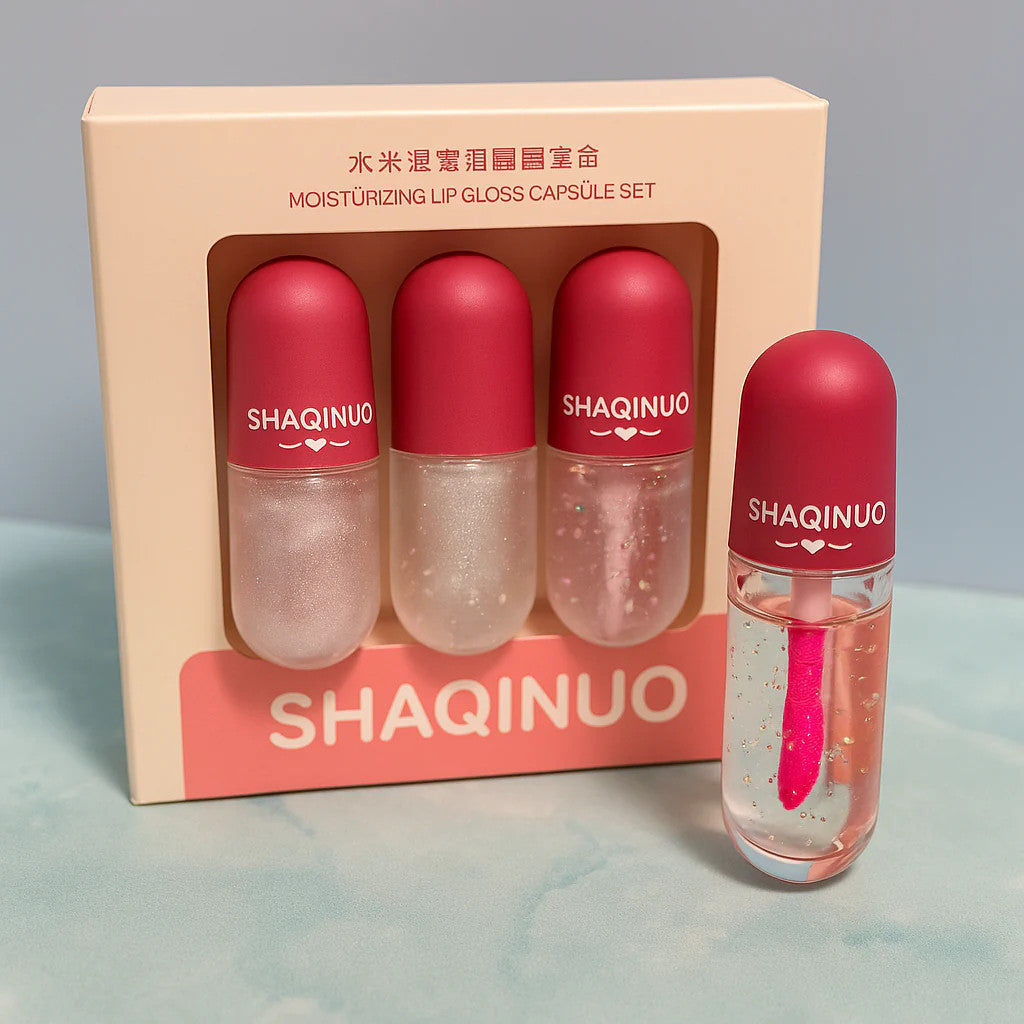 Capsule shape lip gloss