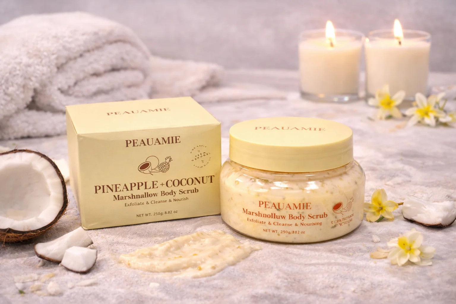 Pineapple coconut body scrub