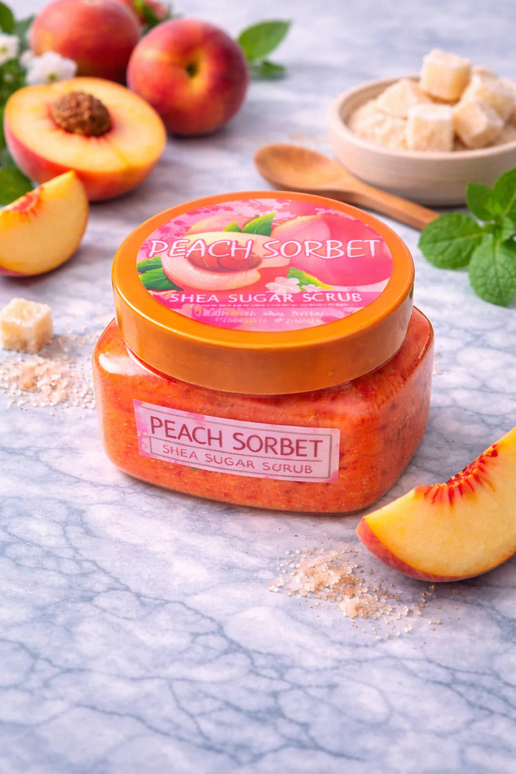 PEACH SORBET SHEA SUGAR SCRUB