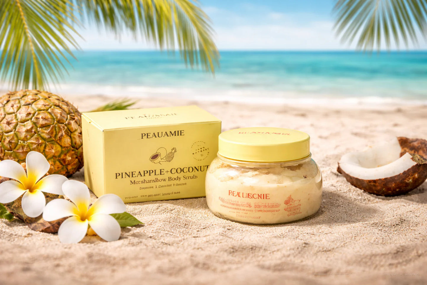 Pineapple coconut body scrub