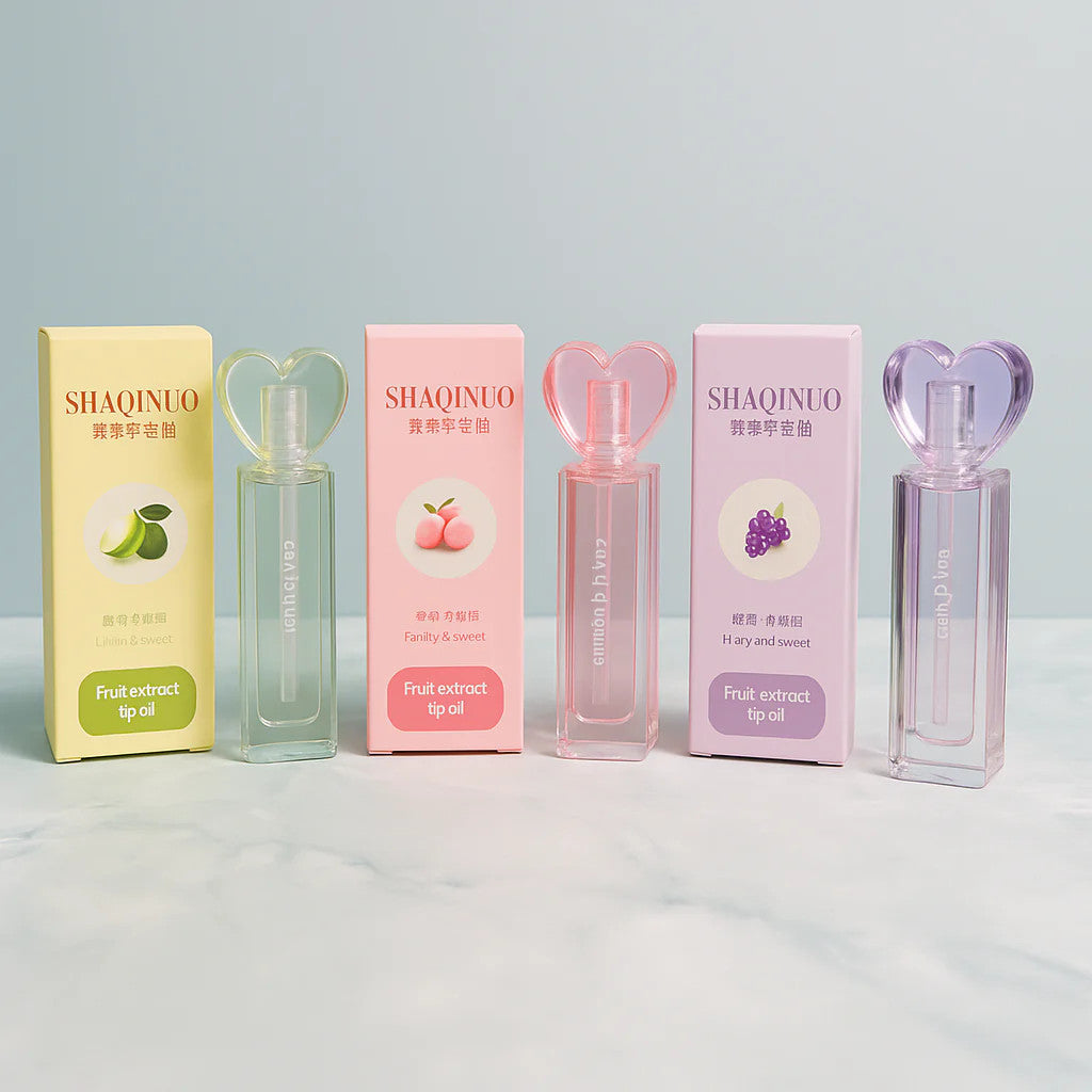 Three flavor heart shape lipgloss