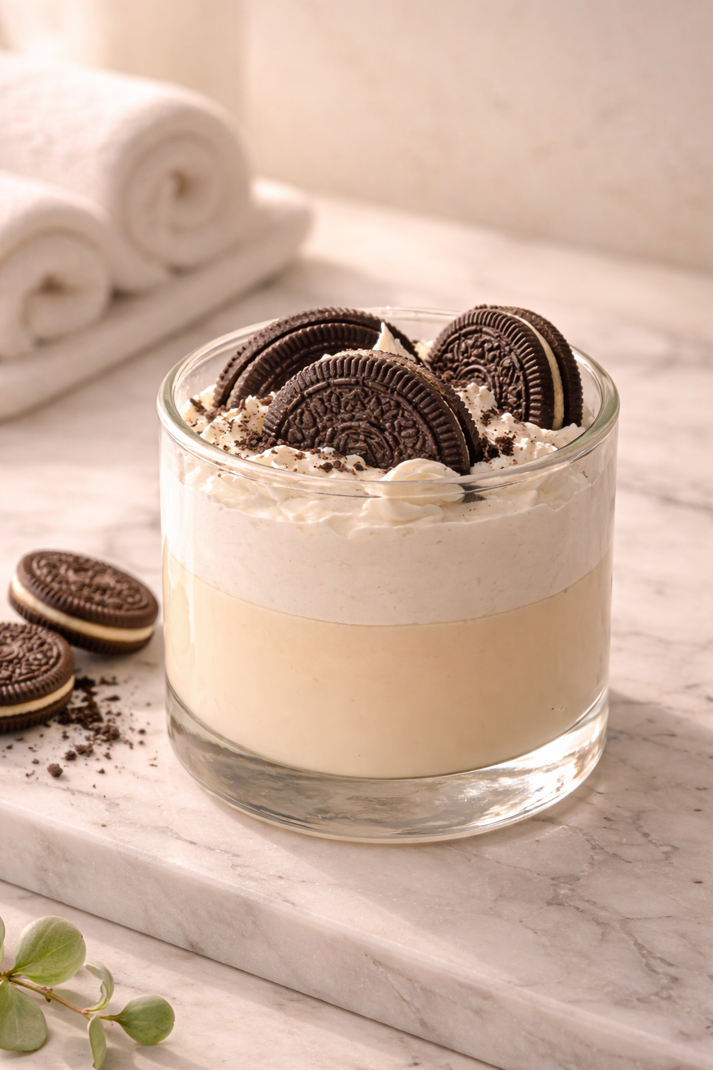 Midnight Cookies & Crème – Handcrafted Dessert Candle