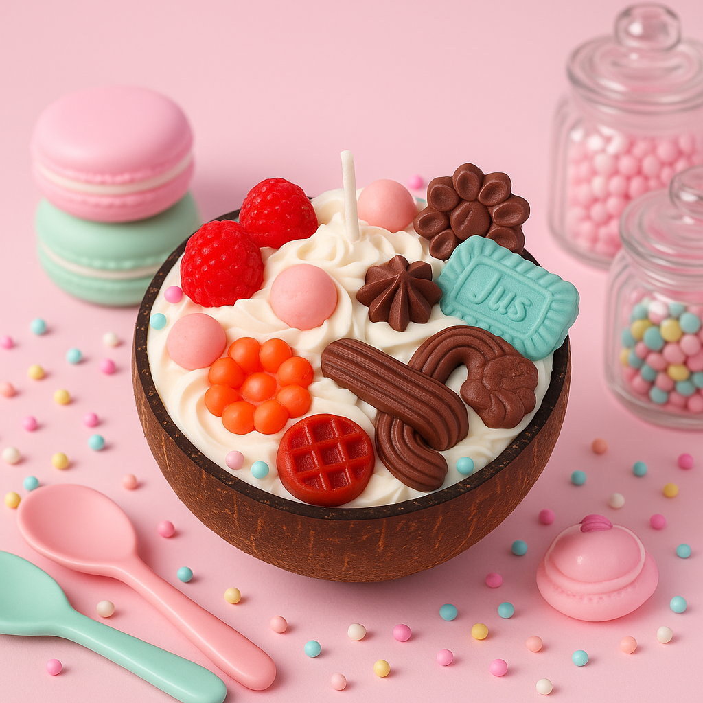 🍫 Coconut Cocoa Bliss – Handmade Candle 🍫