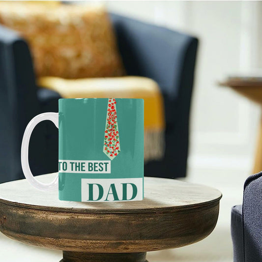 Best Dad Ever Polka Dots 11 oz Mug (Made in USA)