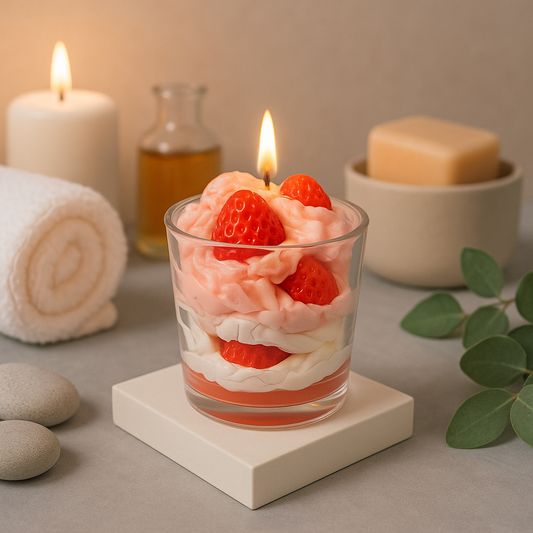 Strawberry cream candle