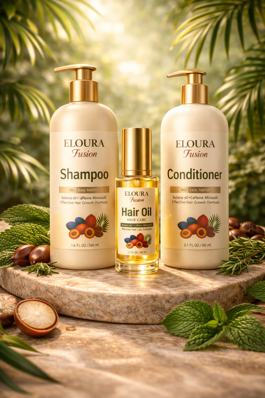 Botanical Complete ritual Shampoo + Conditioner + Hair Oil