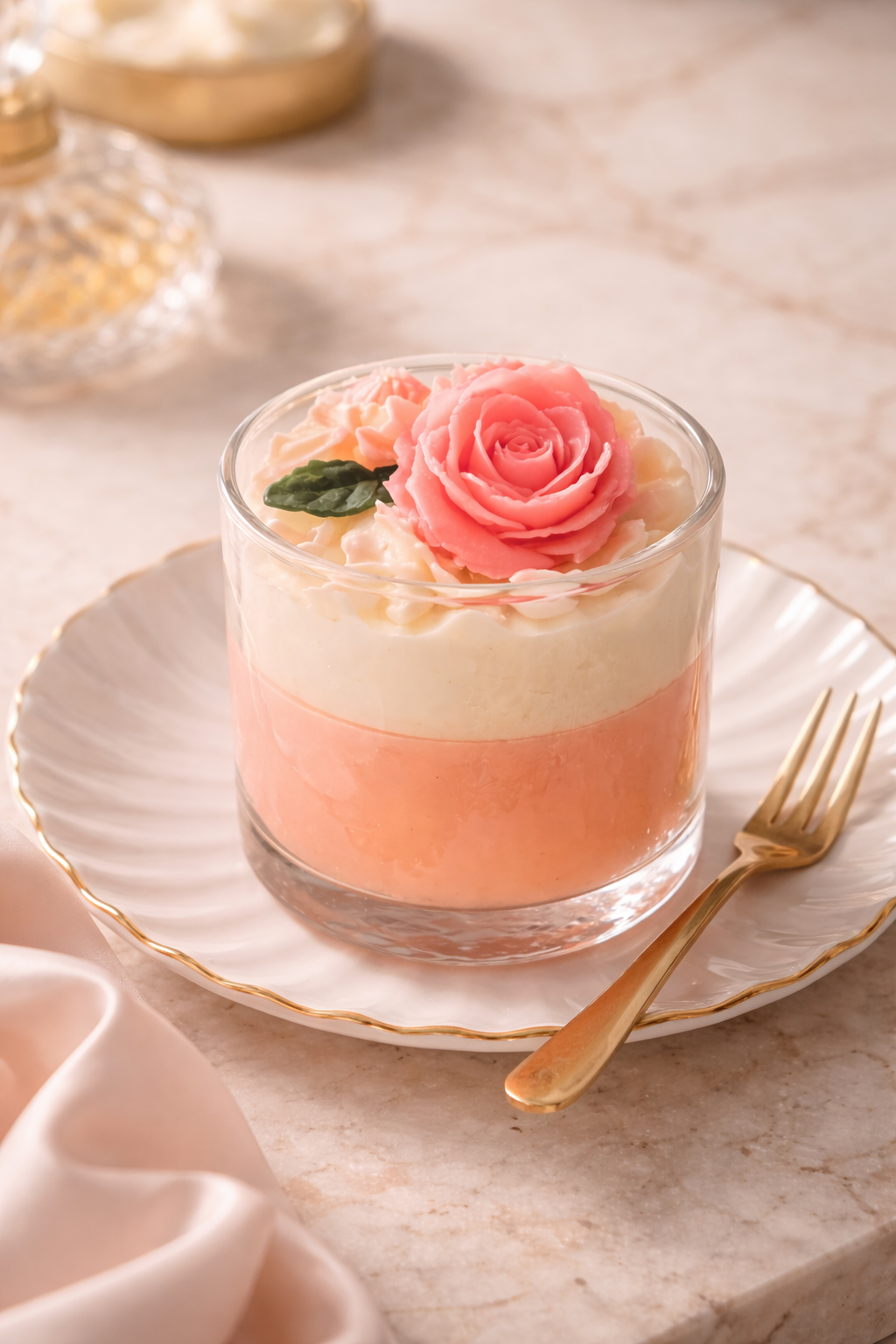 Rose Velvet Bloom Candle