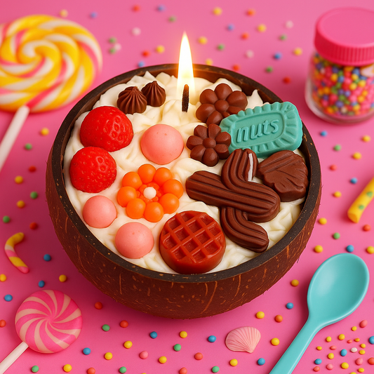 🍫 Coconut Cocoa Bliss – Handmade Candle 🍫