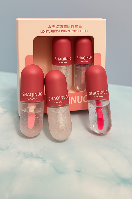 Capsule shape lip gloss