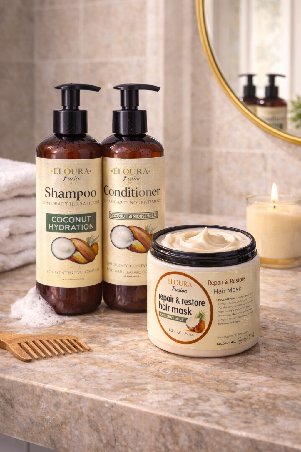 Coconut Repair Ritual trio shampoo+conditioner+mask