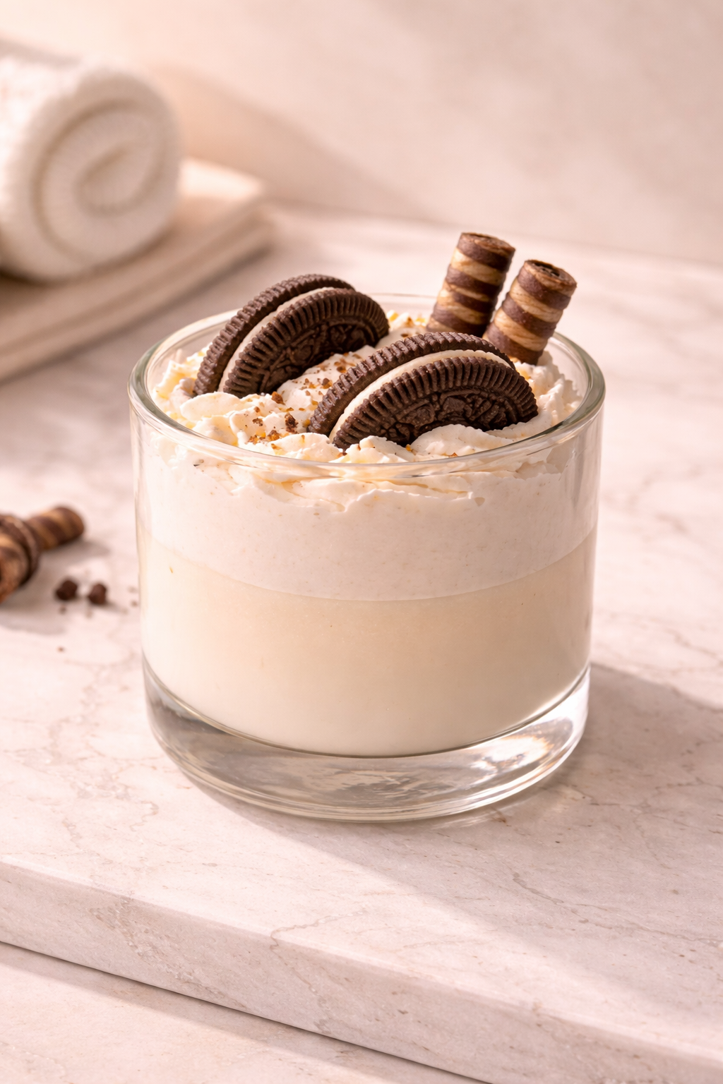 Midnight Cookies & Crème – Handcrafted Dessert Candle
