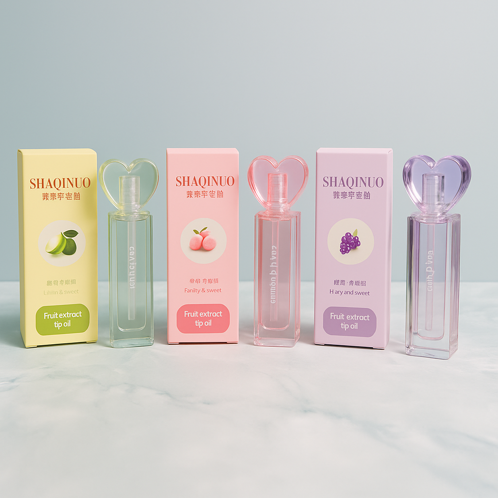 Three flavor heart shape lipgloss