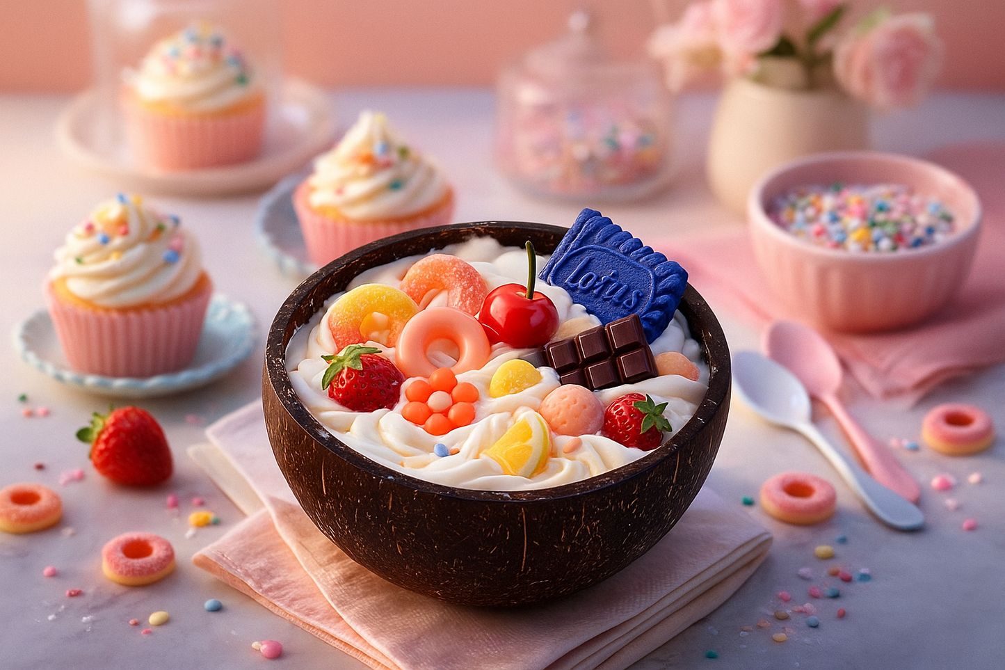 Coconut Shell Dessert Candle