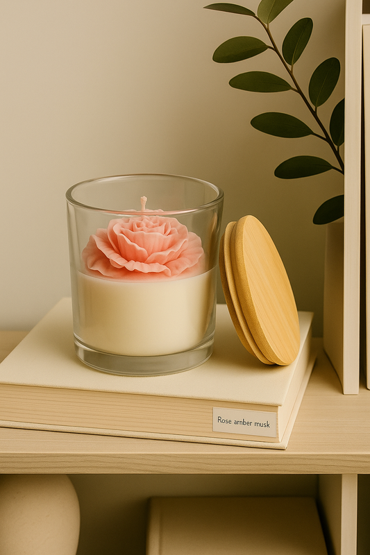 Rose Amber Musk Scented Candles