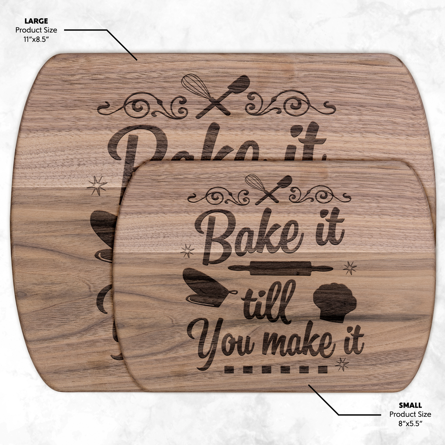 Bake It Till You Make It Hardwood Cutting Board