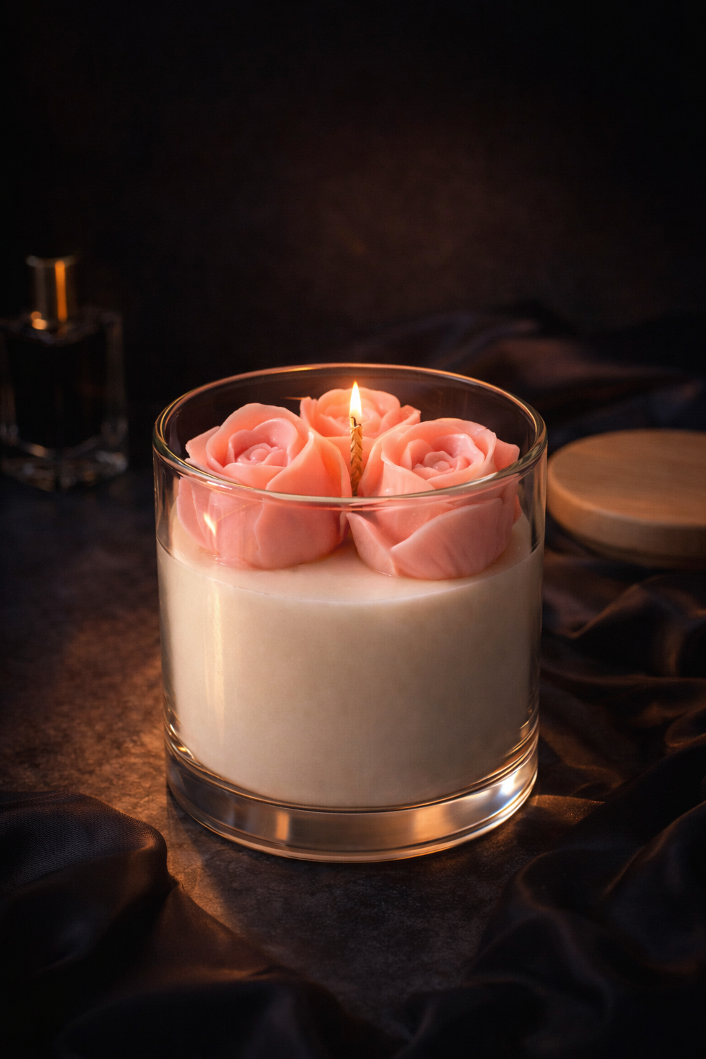 Rose Éternelle Luxury Floral Wax Candle