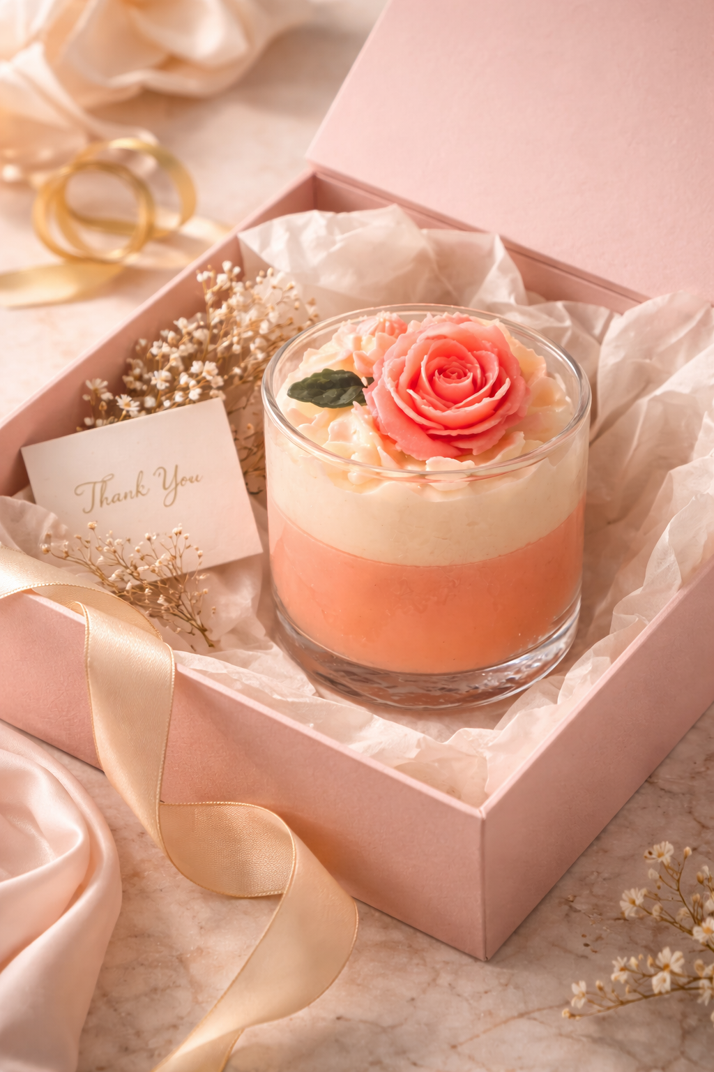 Rose Velvet Bloom Candle
