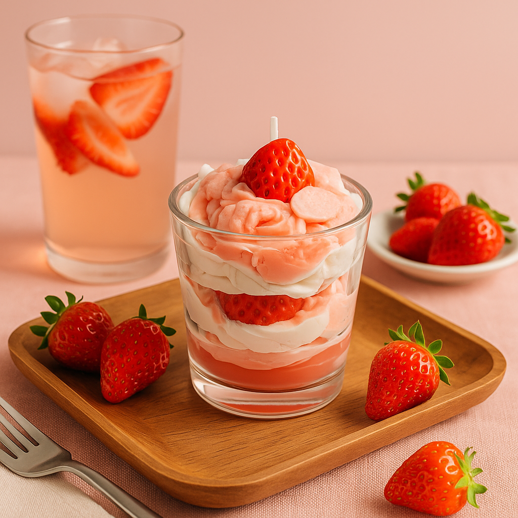 Strawberry cream candle