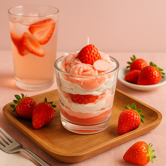 Strawberry cream candle